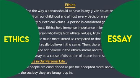 What is written ethics?