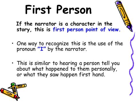 What is written in first person?