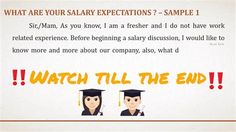 What is your salary expectation sample answer for freshers?