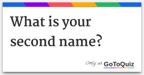 What is your second name?