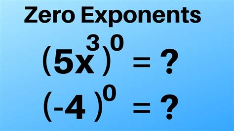 What is zero exponent?