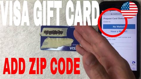 What is zip code for Visa gift card?