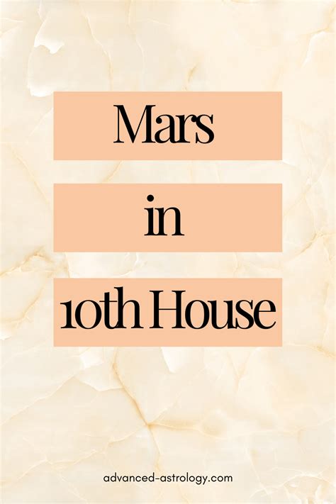 What jobs can you do with Mars in the 10th house?