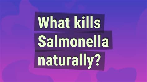 What kills Salmonella naturally?
