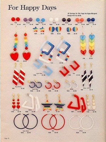 What kind of earrings were popular in the 70s?