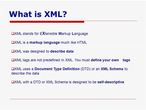 What language is XML?