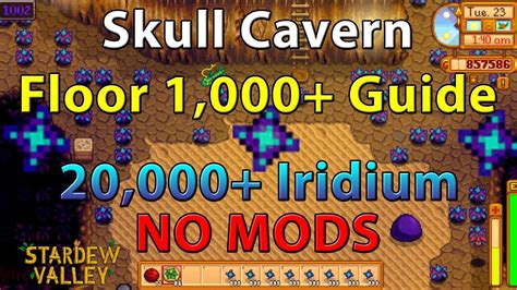 What level of Skull Cavern has iridium nodes?