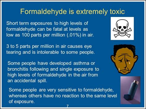 What level of formaldehyde is toxic?