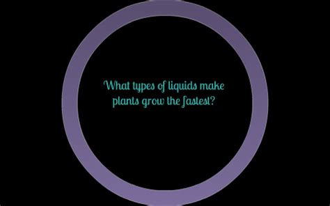 What liquid makes a plant grow the fastest?