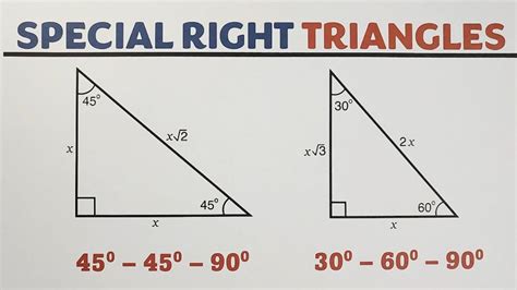 What makes 45 45 90 and 30 60 90 triangles special?