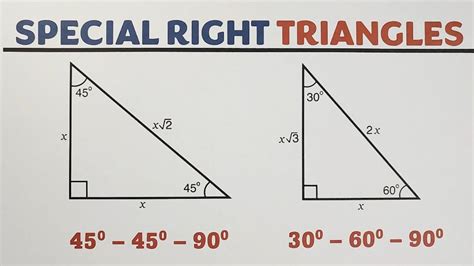 What makes 45-45-90 and 30 60 90 triangles special?