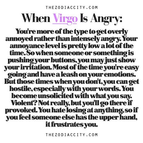 What makes Virgo angry?