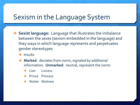 What makes a language sexist?