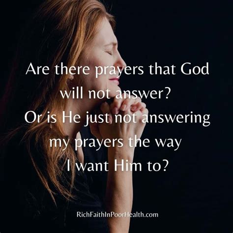 What makes prayer not to be answered?