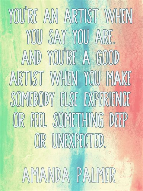 What makes you an artist?
