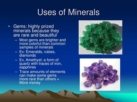 What mineral is used in money?