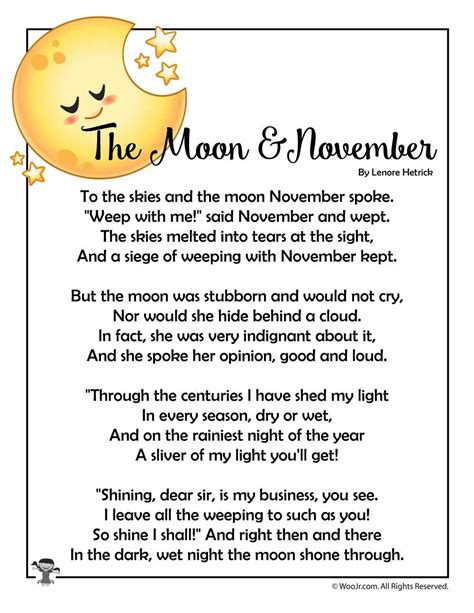 What month rhymes with moon?