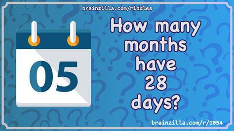 What months have 28 days?