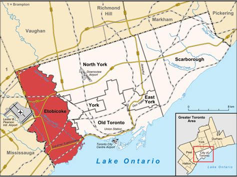 What municipality is Etobicoke?