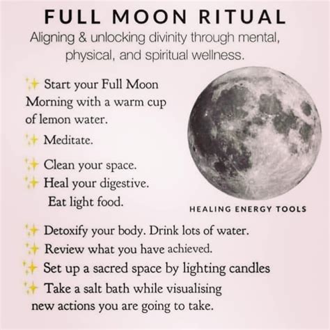 What must I do on a full moon?
