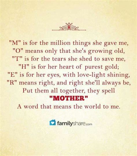 What my mother means to me?