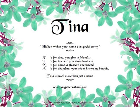 What name is long for Tina?