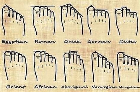 What nationality has a long second toe?