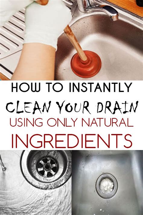 What naturally clears drains?