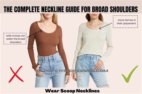 What necklines to avoid for wide shoulders?