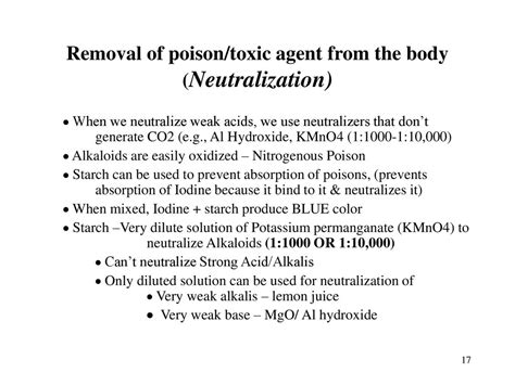 What neutralizes poison?