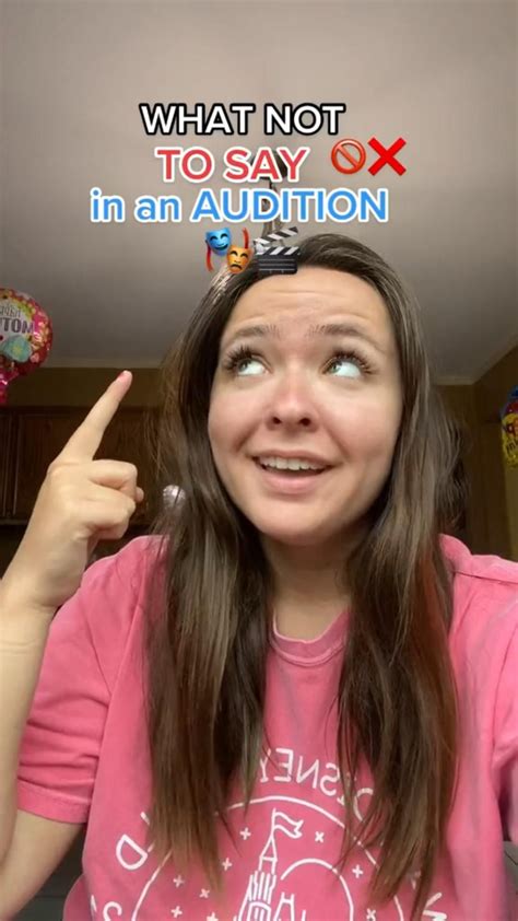What not to say in an audition?