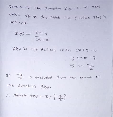 What numbers must be excluded from the domain of function f?