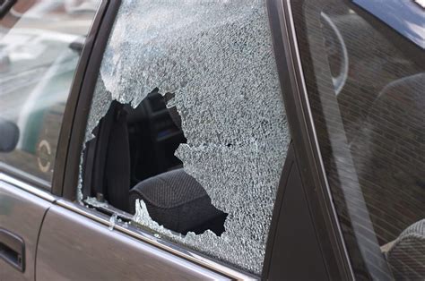 What objects can break a car window?