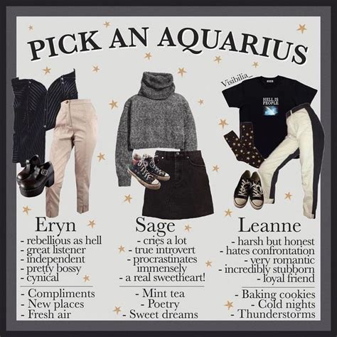What outfits do Aquarius like?