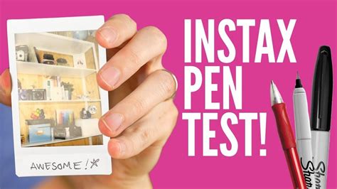 What pen writes on Instax?