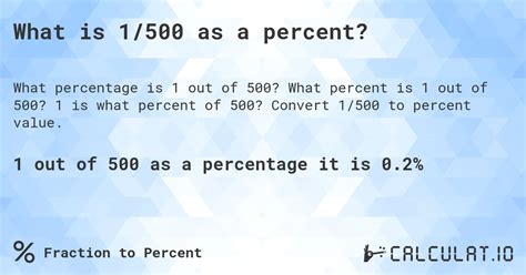 What percent is 1 in 500?