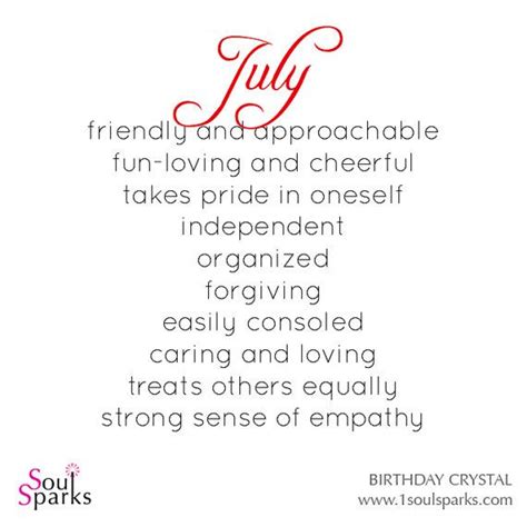 What personality is July?