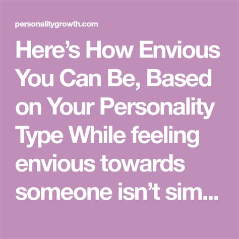 What personality type is envious?