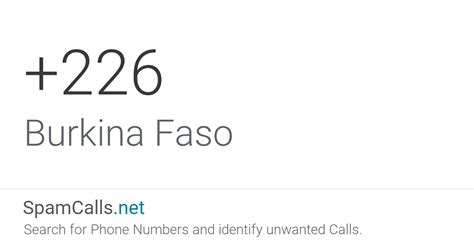 What phone number starts with 226?