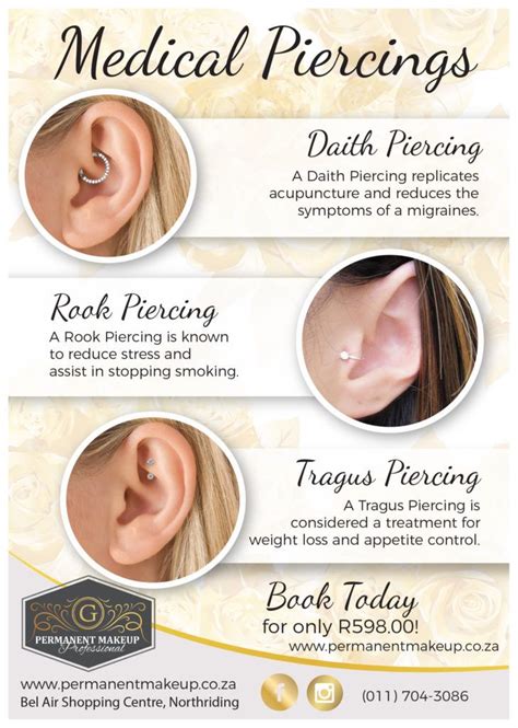 What piercing helps with stress?