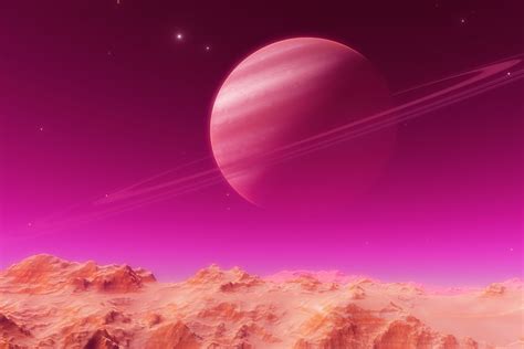 What planet has a pink sky?