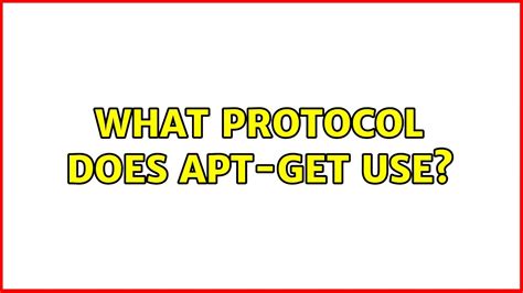 What protocol does APT use?