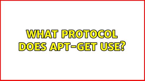 What protocols does apt use?