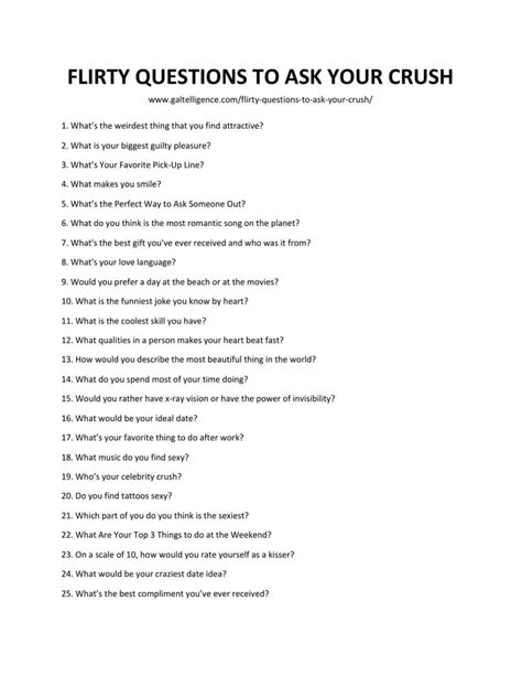 What questions to ask a crush?