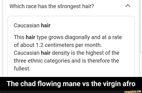 What race has the strongest hair?