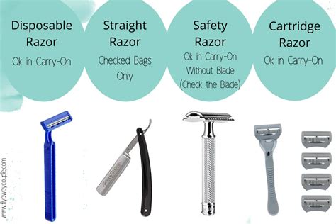 What razors are allowed in hand luggage?
