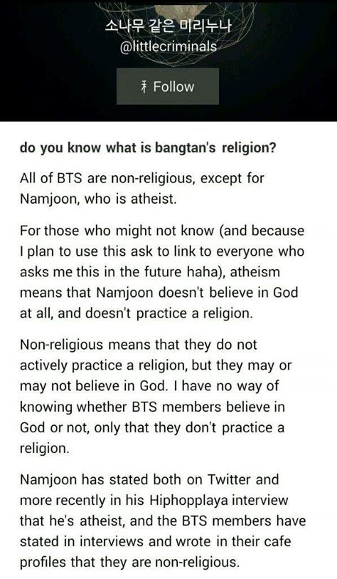 What religion is BTS?