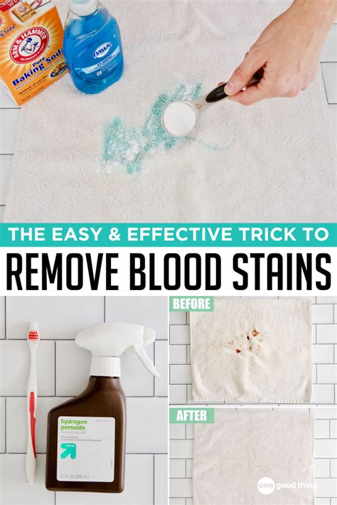 What removes blood stains completely?