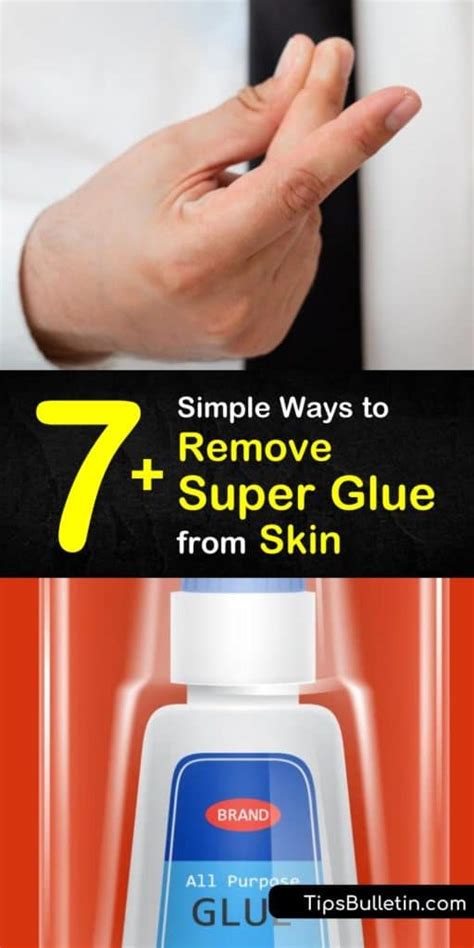 What removes super glue from skin?