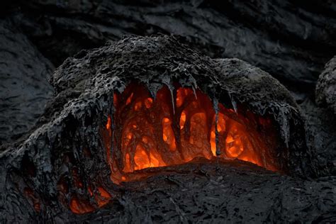 What rock is cooling lava?